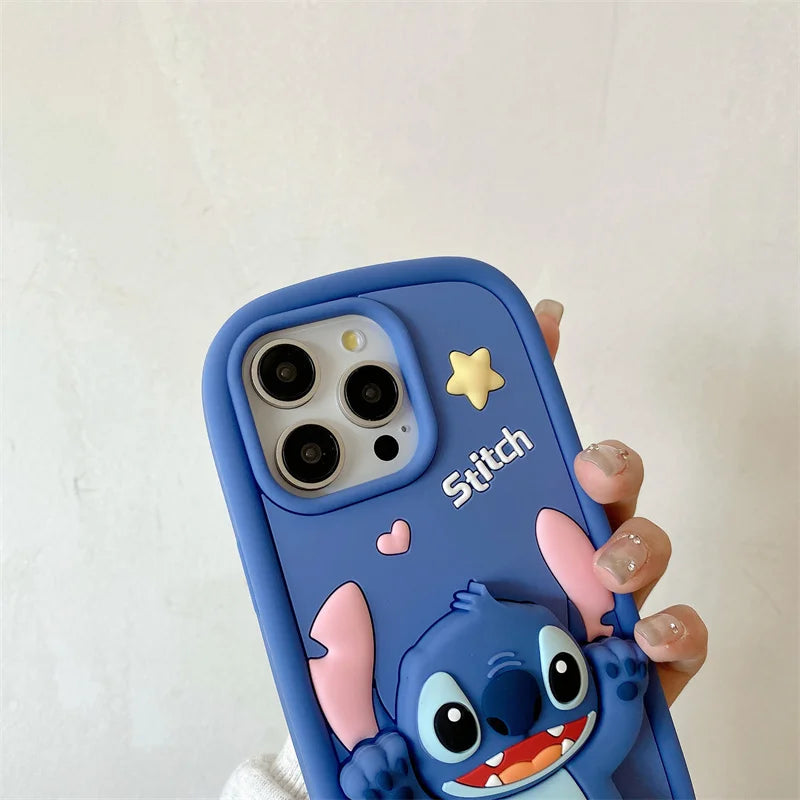 3d Stitch Cosmetic mirror Soft Silicone Case