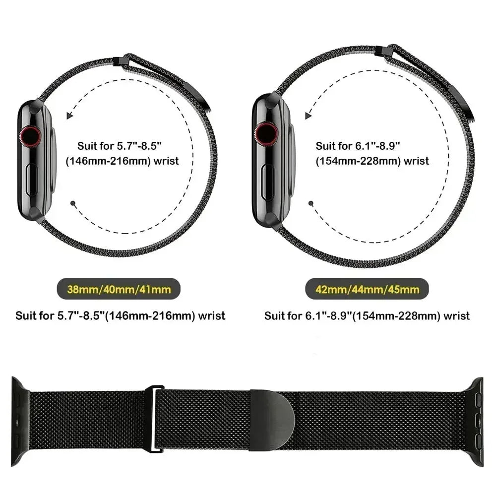 Stainless Steel strap for Apple Watch band 45mm 44mm 49mm 42mm