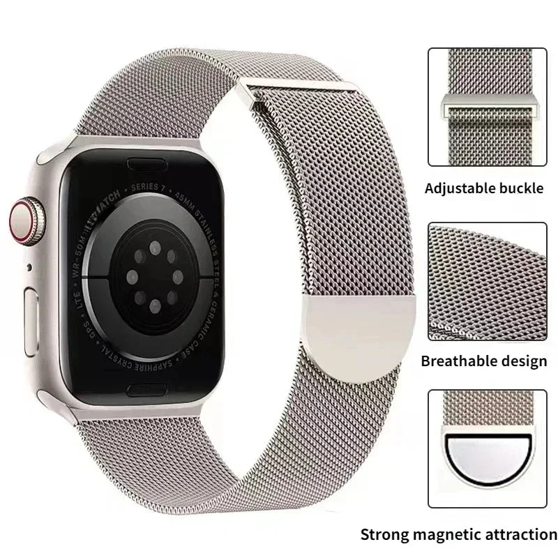 Stainless Steel strap for Apple Watch band 45mm 44mm 49mm 42mm